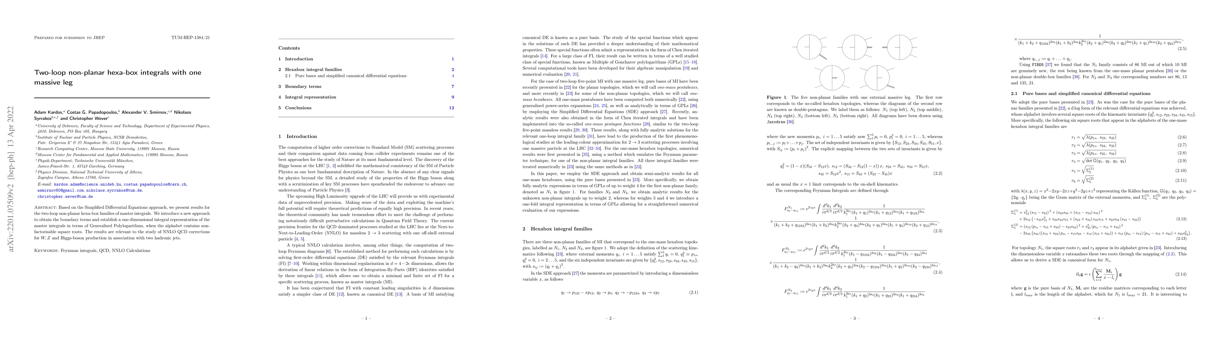 Thumbnail for Two-loop non-planar hexa-box integrals with one massive leg