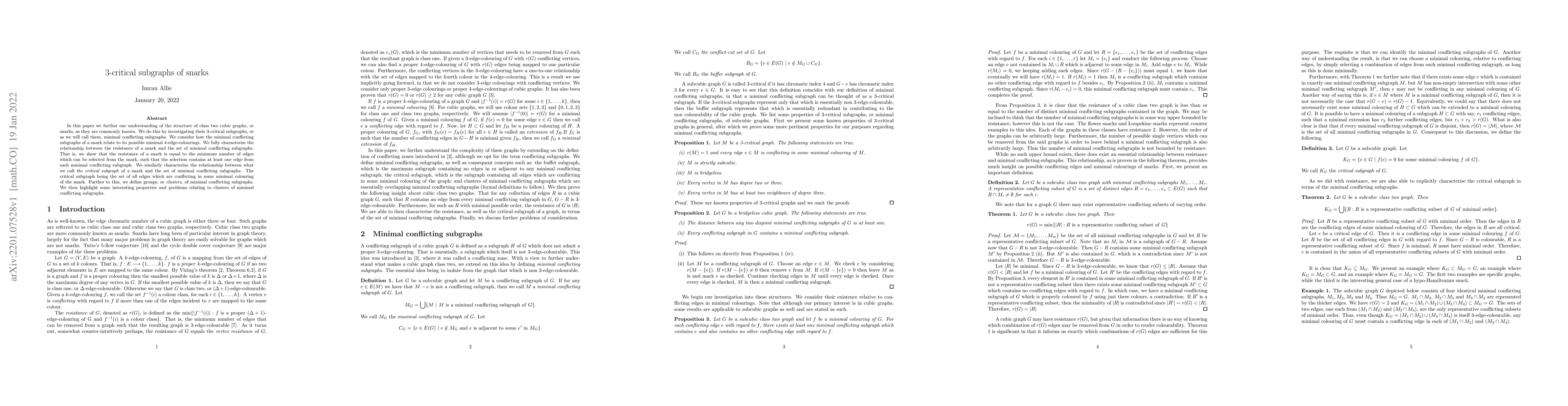 Thumbnail for 3-critical subgraphs of snarks