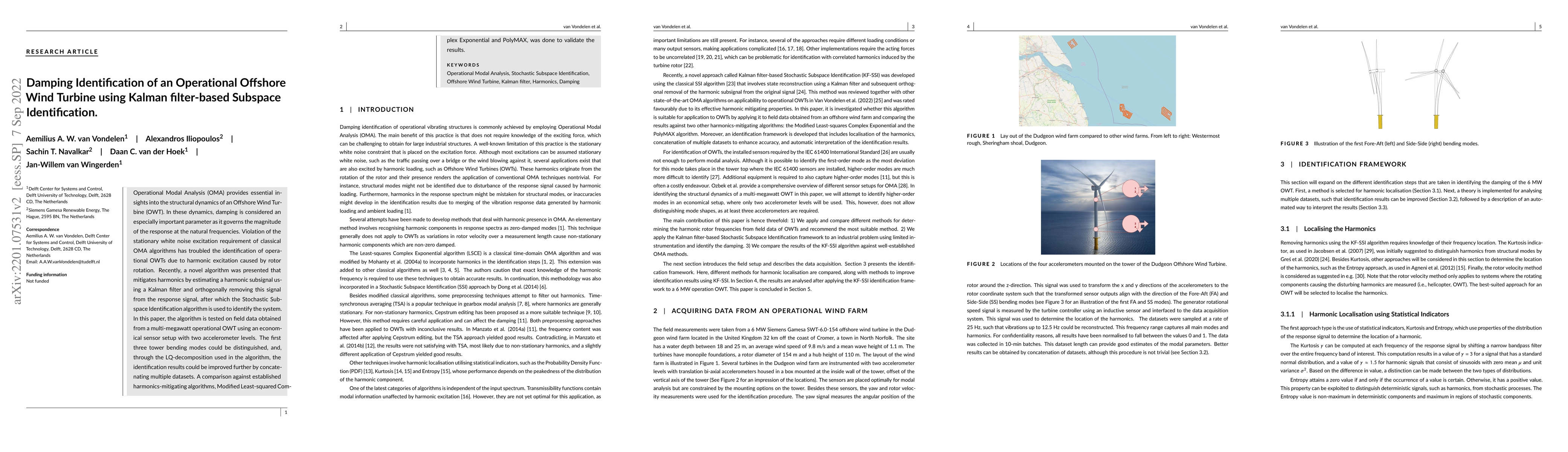 Thumbnail for Damping Identification of an Operational Offshore Wind Turbine using
  Kalman filter-based Subspace Identification