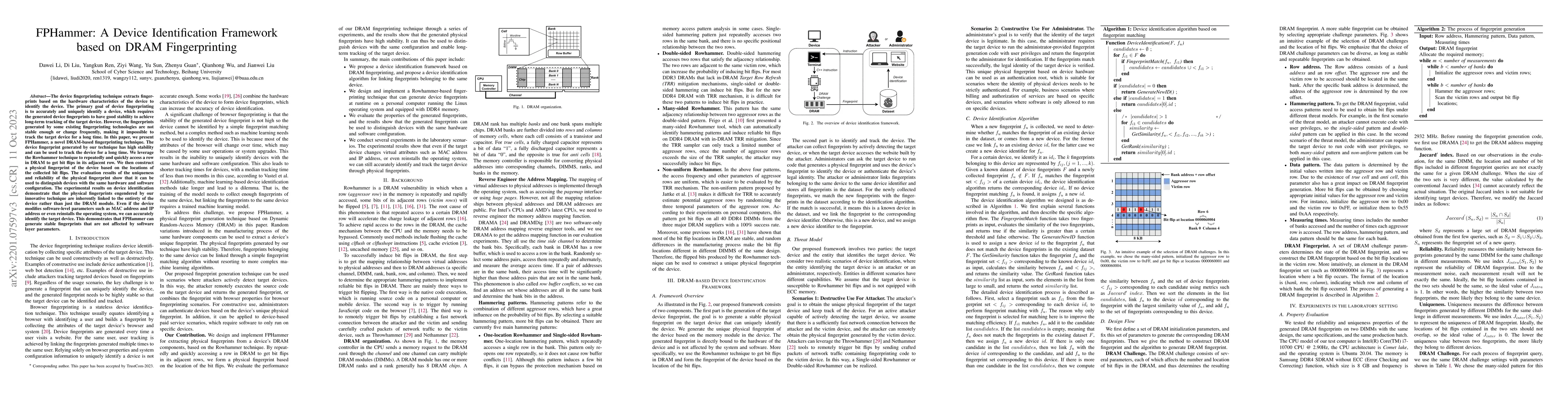 Thumbnail for FPHammer: A Device Identification Framework based on DRAM Fingerprinting