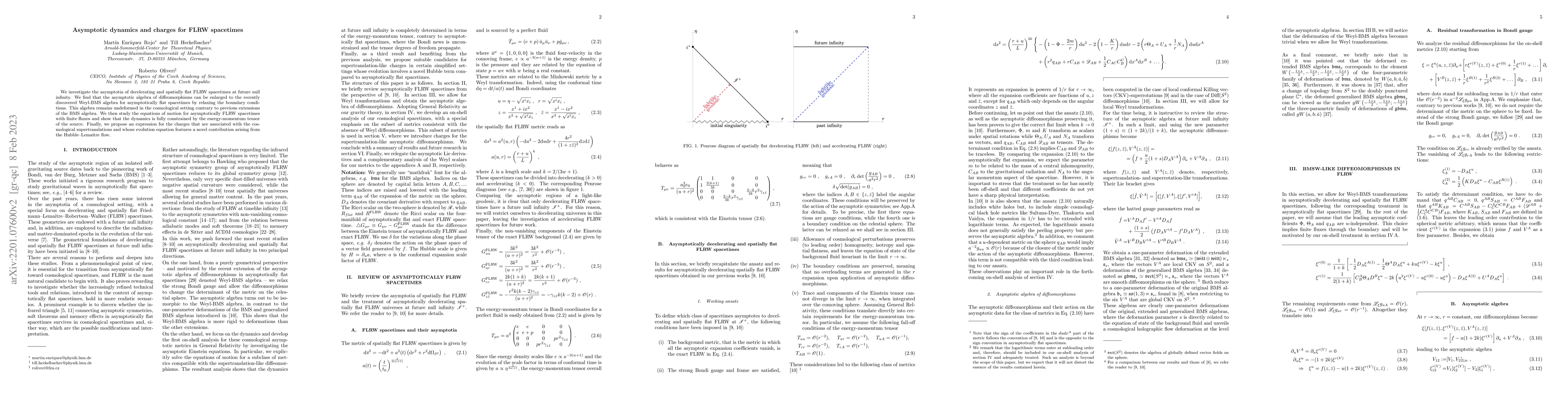Thumbnail for Asymptotic dynamics and charges for FLRW spacetimes