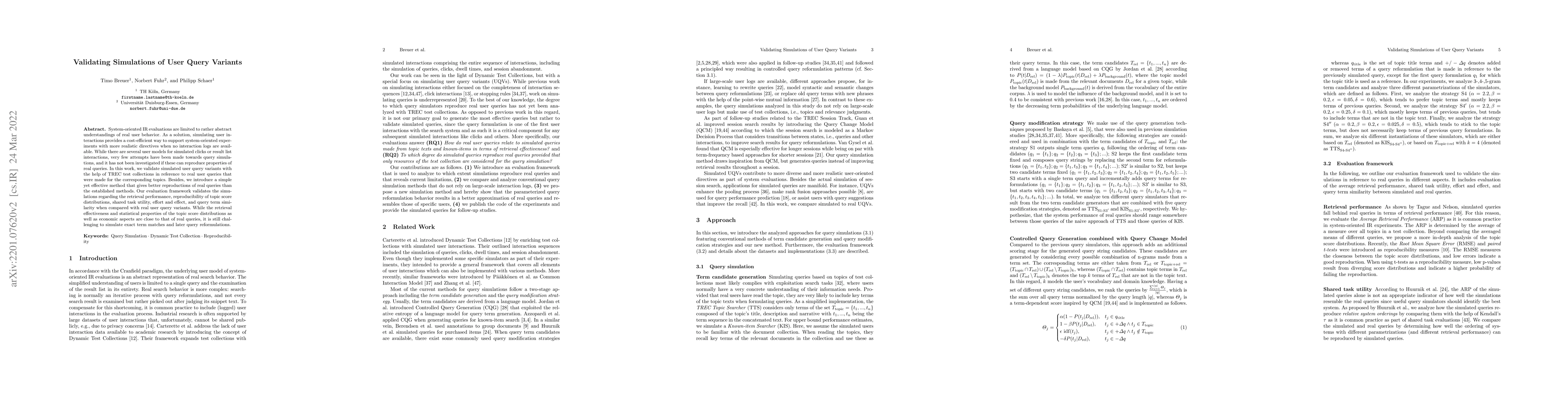 Thumbnail for Validating Simulations of User Query Variants