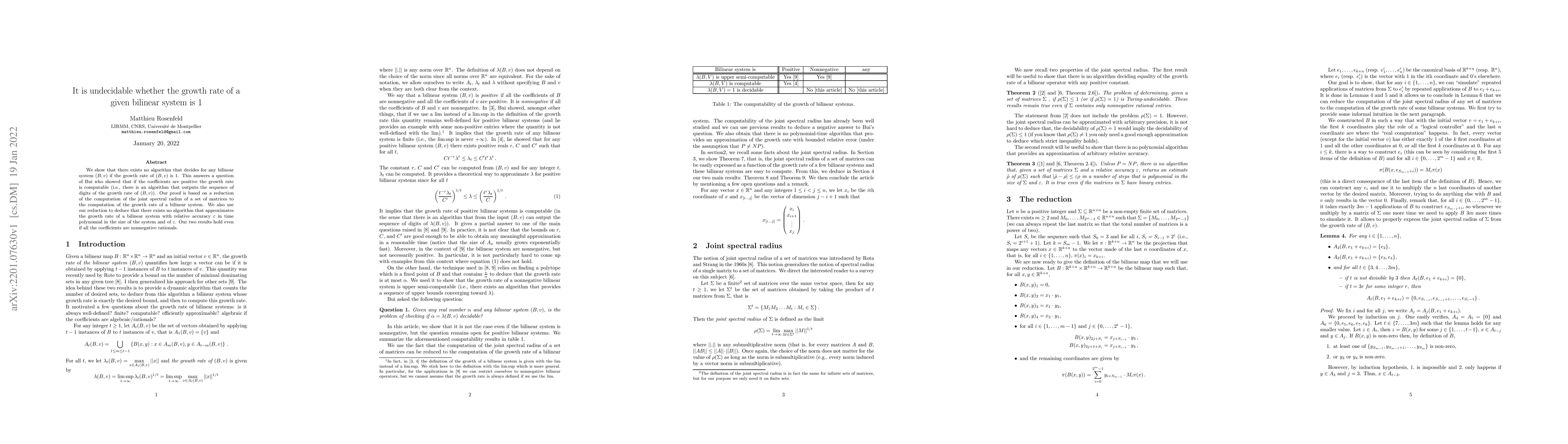 Thumbnail for It is undecidable whether the growth rate of a given bilinear system is
  1