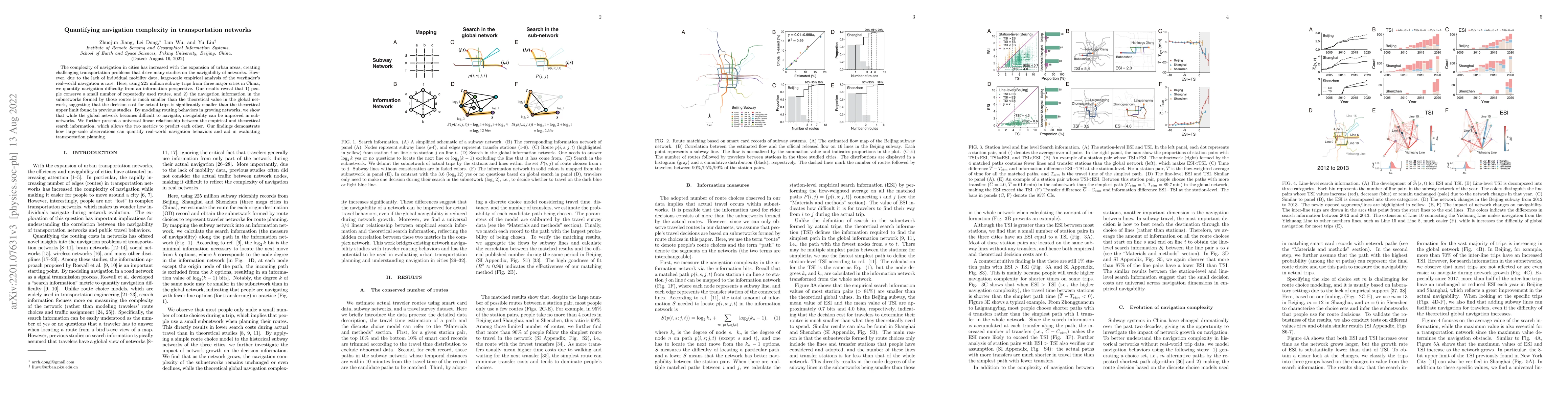 Thumbnail for Quantifying navigation complexity in transportation networks