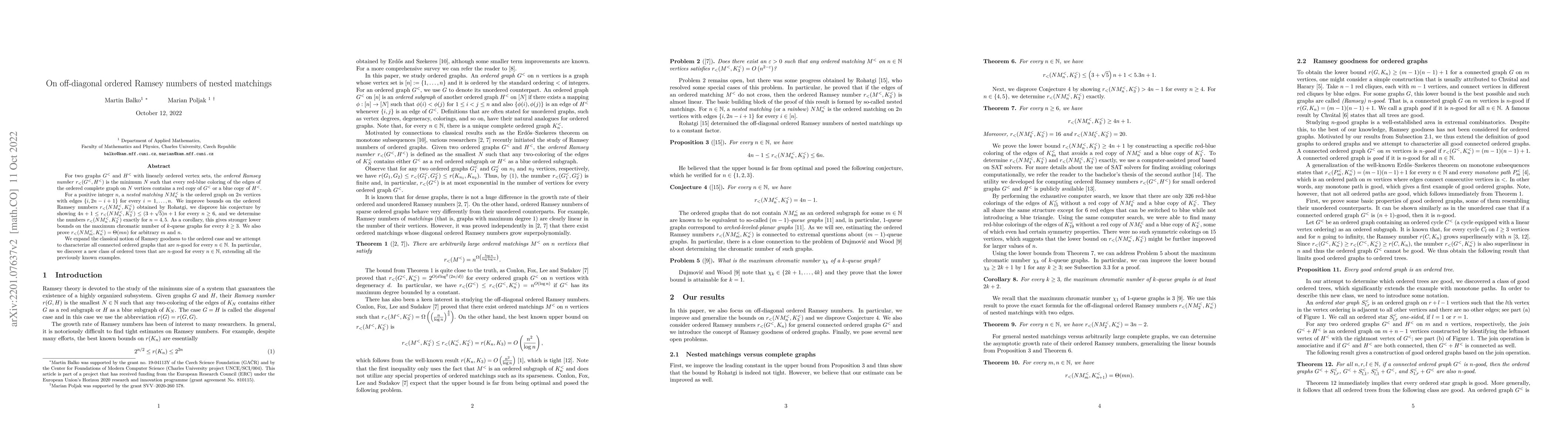 Thumbnail for On off-diagonal ordered Ramsey numbers of nested matchings