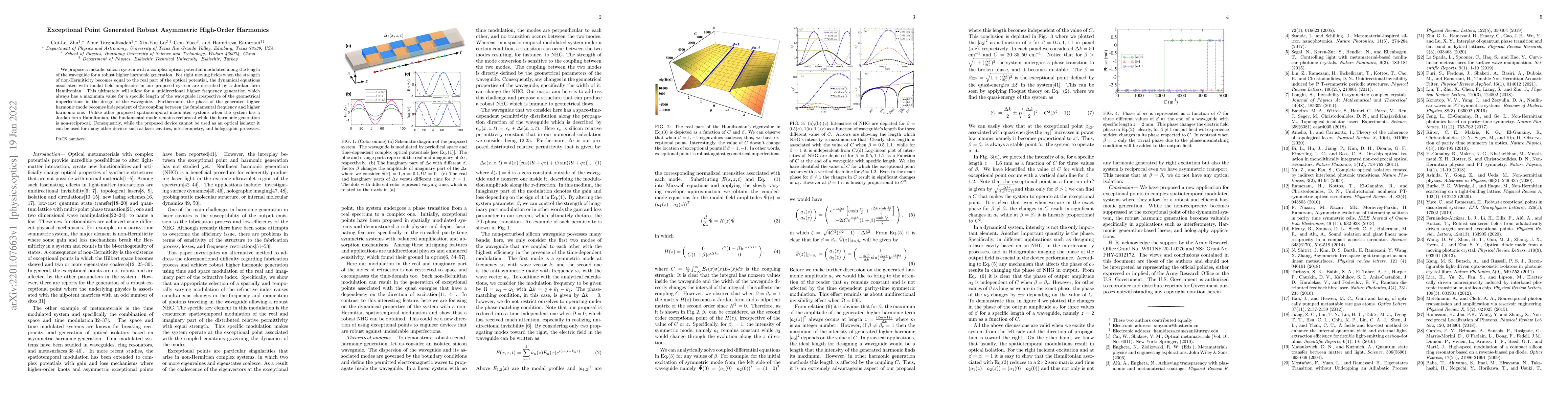 Thumbnail for Exceptional Point Generated Robust Asymmetric High-Order Harmonics