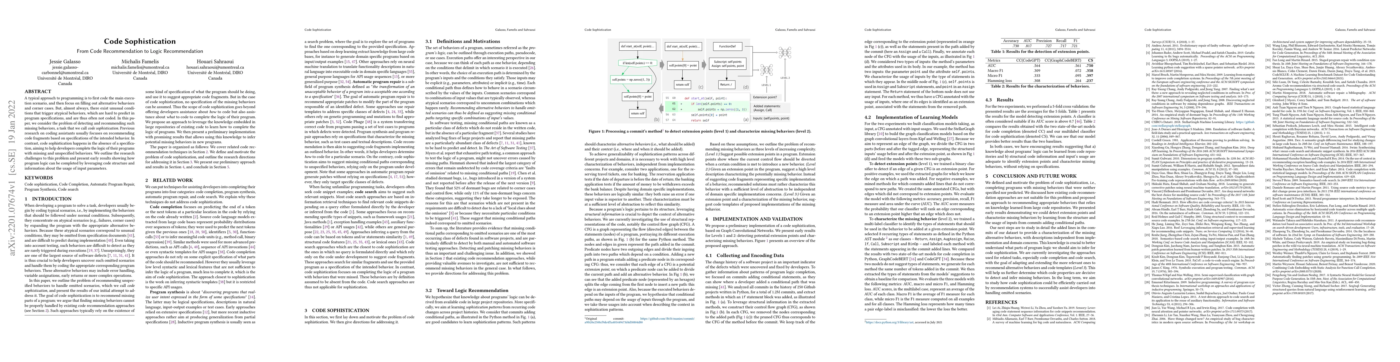 Thumbnail for Code Sophistication: From Code Recommendation to Logic Recommendation