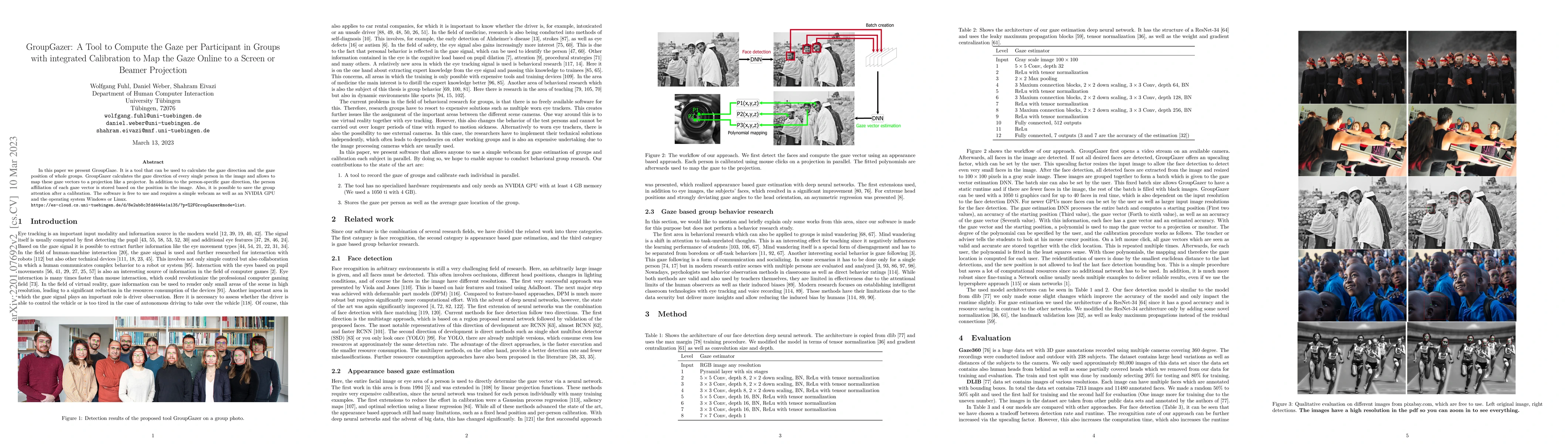 Thumbnail for GroupGazer: A Tool to Compute the Gaze per Participant in Groups with
  integrated Calibration to Map the Gaze Online to a Screen or Beamer
  Projection
