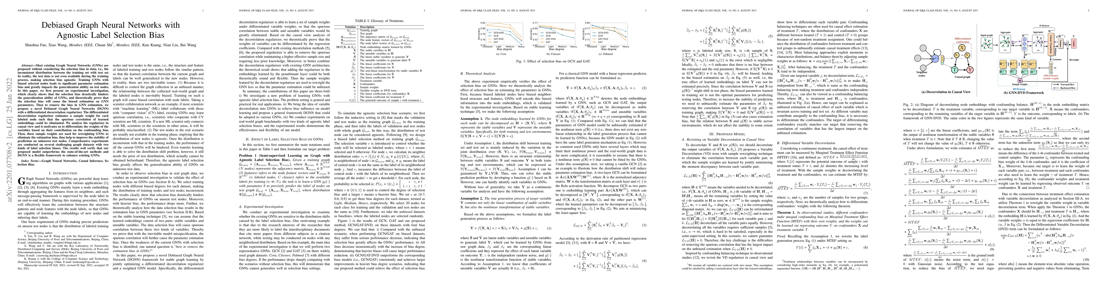 Thumbnail for Debiased Graph Neural Networks with Agnostic Label Selection Bias