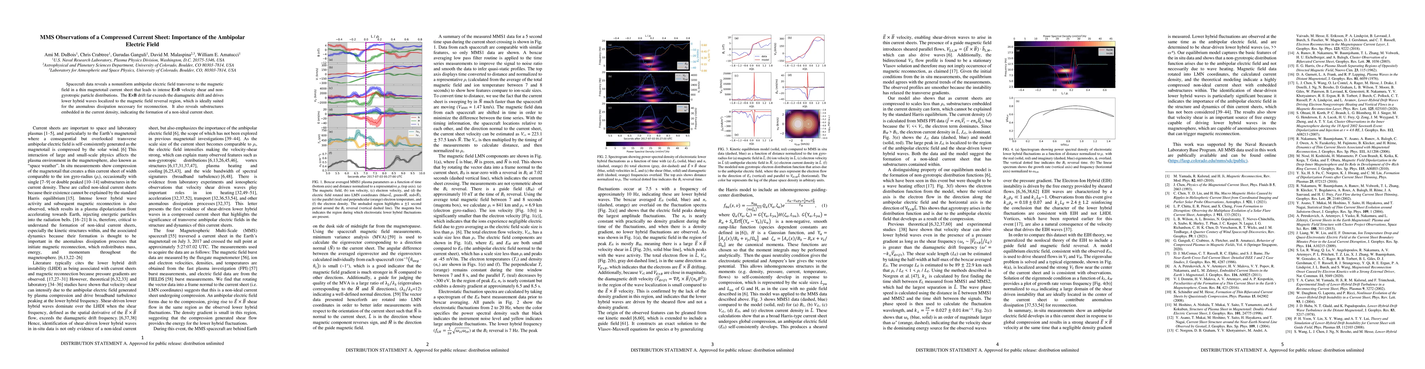 Thumbnail for MMS Observations of a Compressed Current Sheet: Importance of the
  Ambipolar Electric Field