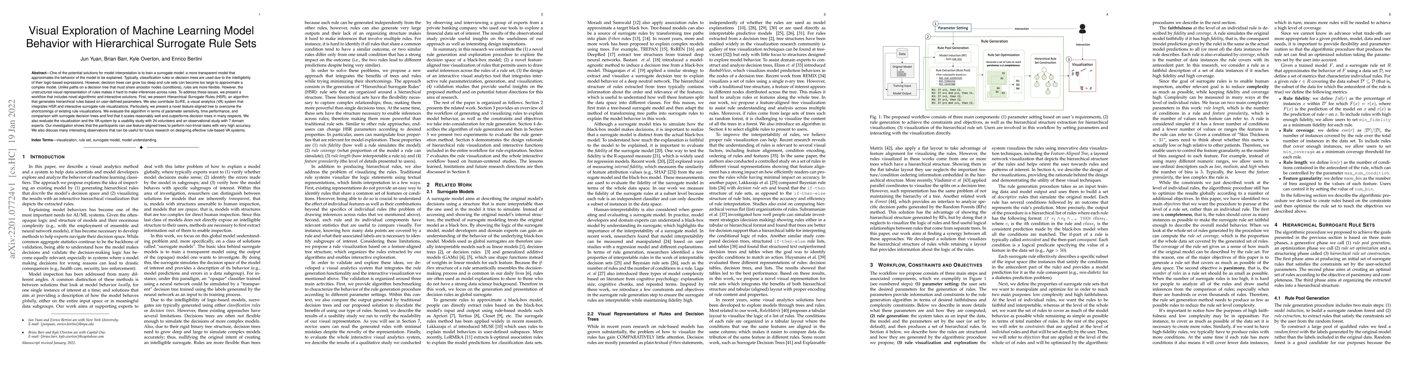 Thumbnail for Visual Exploration of Machine Learning Model Behavior with Hierarchical
  Surrogate Rule Sets
