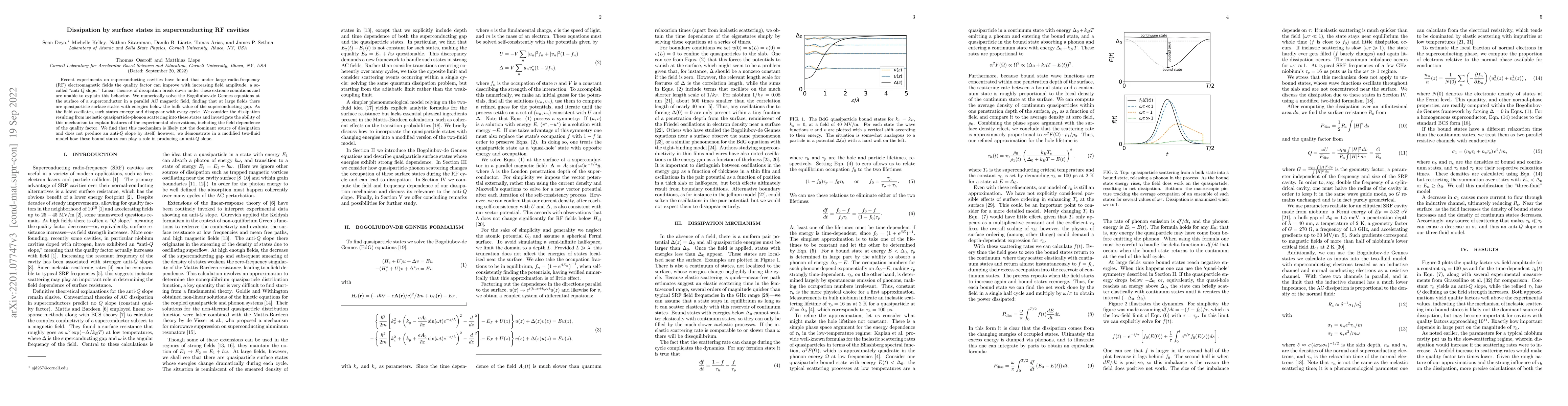 Thumbnail for Dissipation by surface states in superconducting RF cavities
