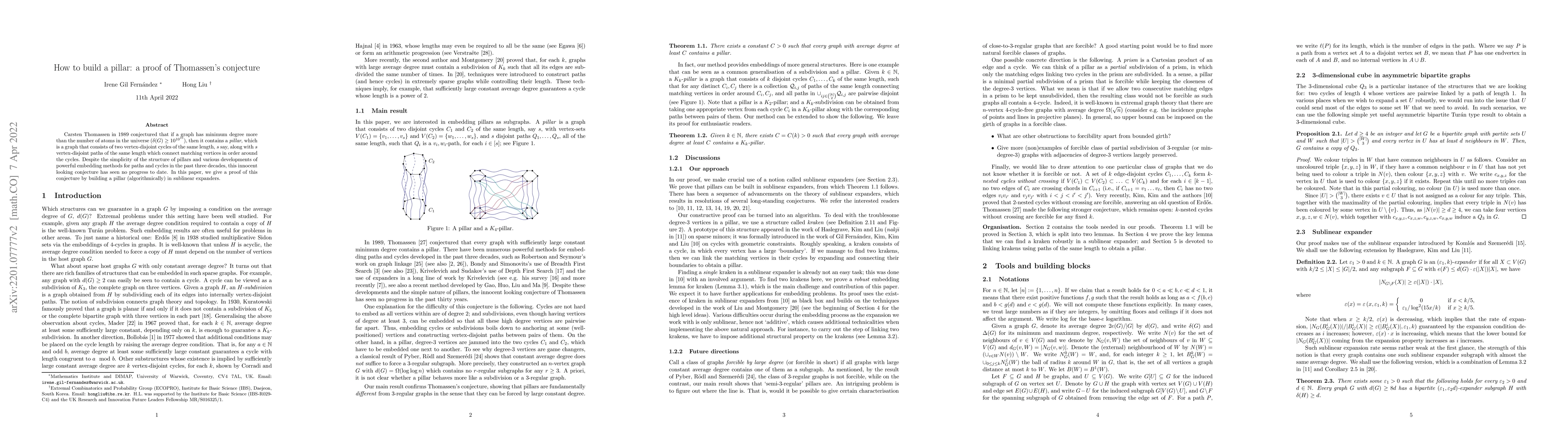 Thumbnail for How to build a pillar: a proof of Thomassen's conjecture