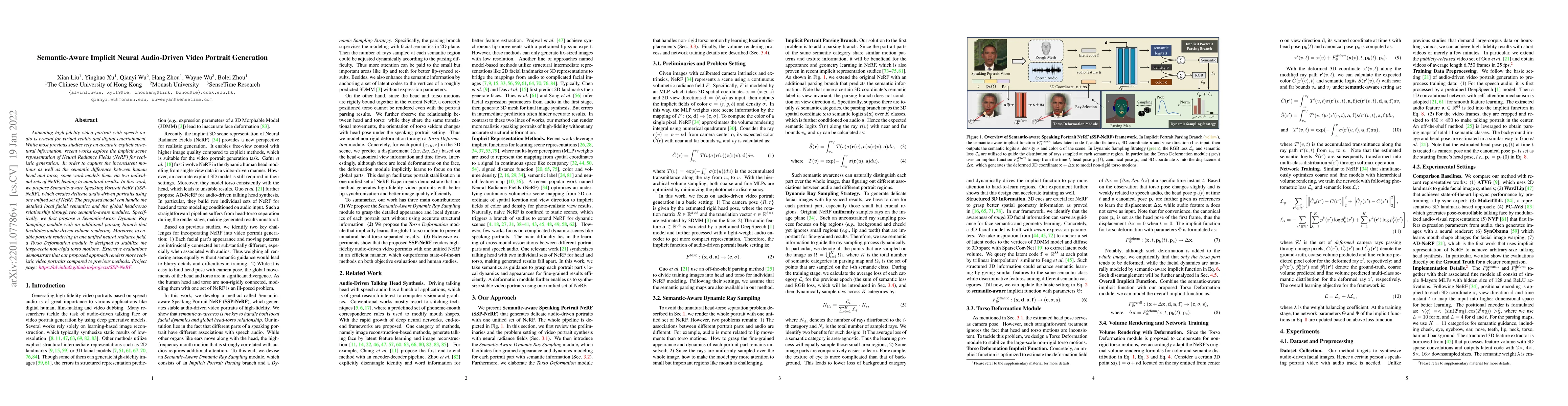 Thumbnail for Semantic-Aware Implicit Neural Audio-Driven Video Portrait Generation
