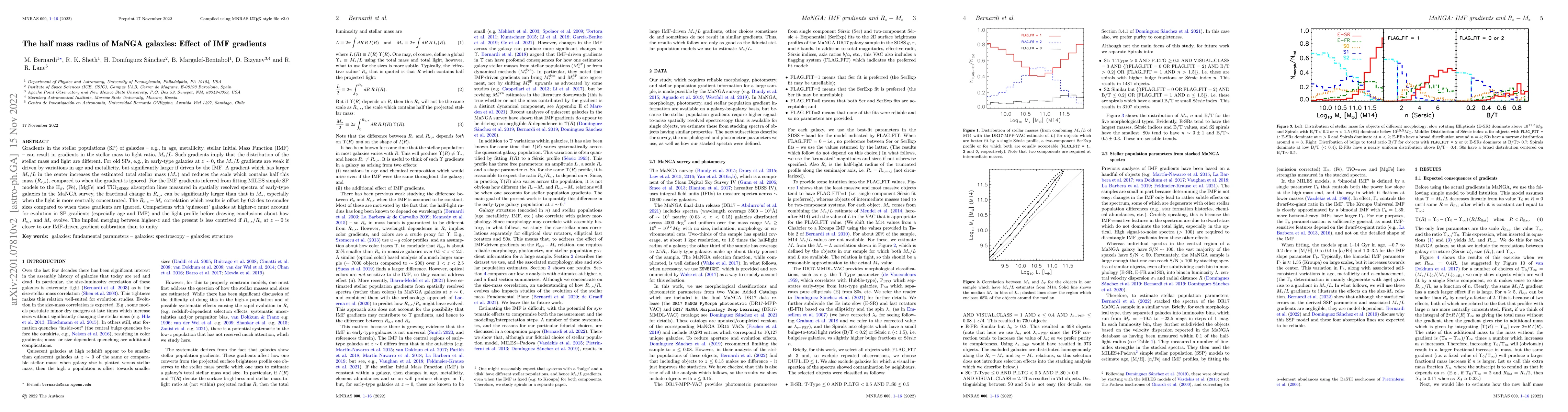 Thumbnail for The half mass radius of MaNGA galaxies: Effect of IMF gradients