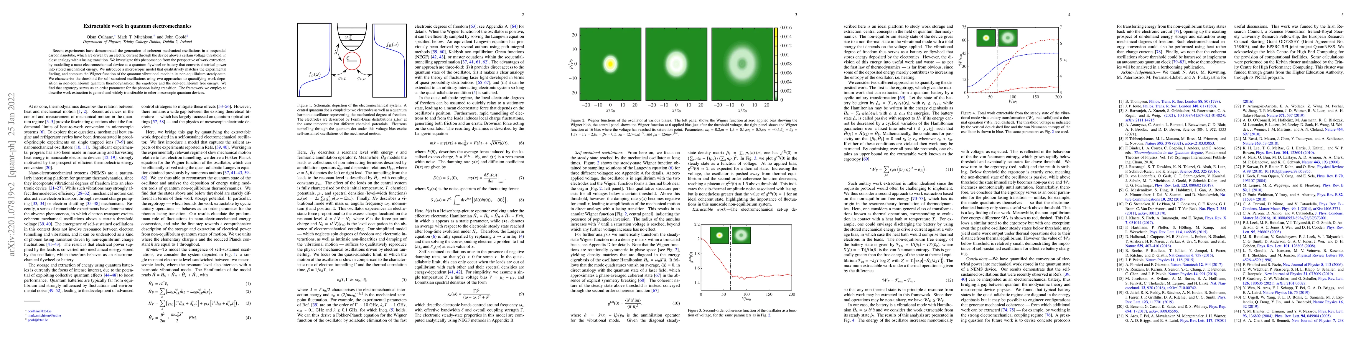 Thumbnail for Extractable work in quantum electromechanics