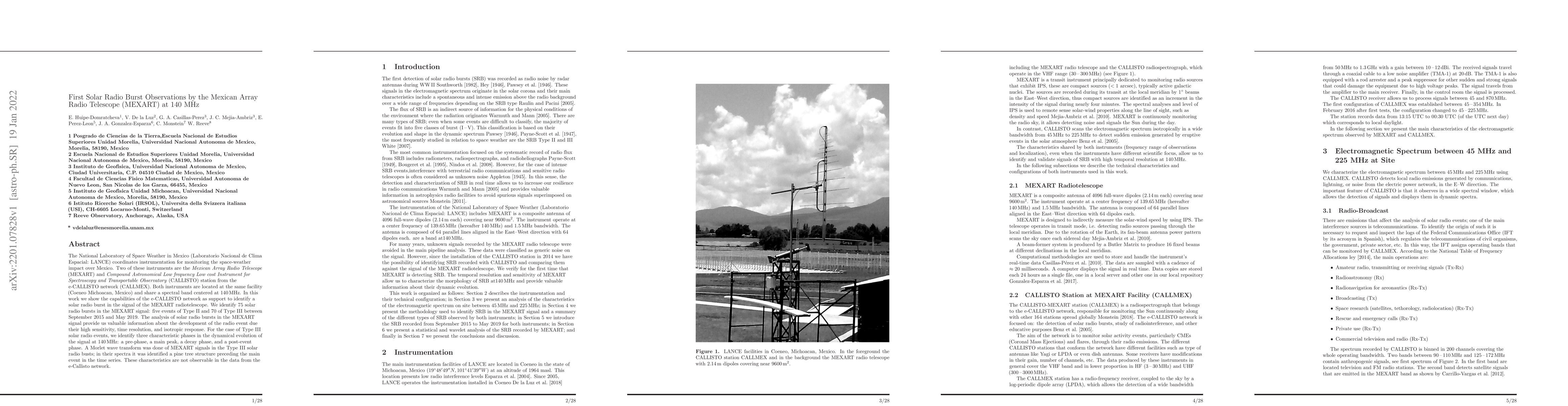 Thumbnail for First Solar Radio Burst Observations by the Mexican Array Radio
  Telescope (MEXART) at 140 MHz