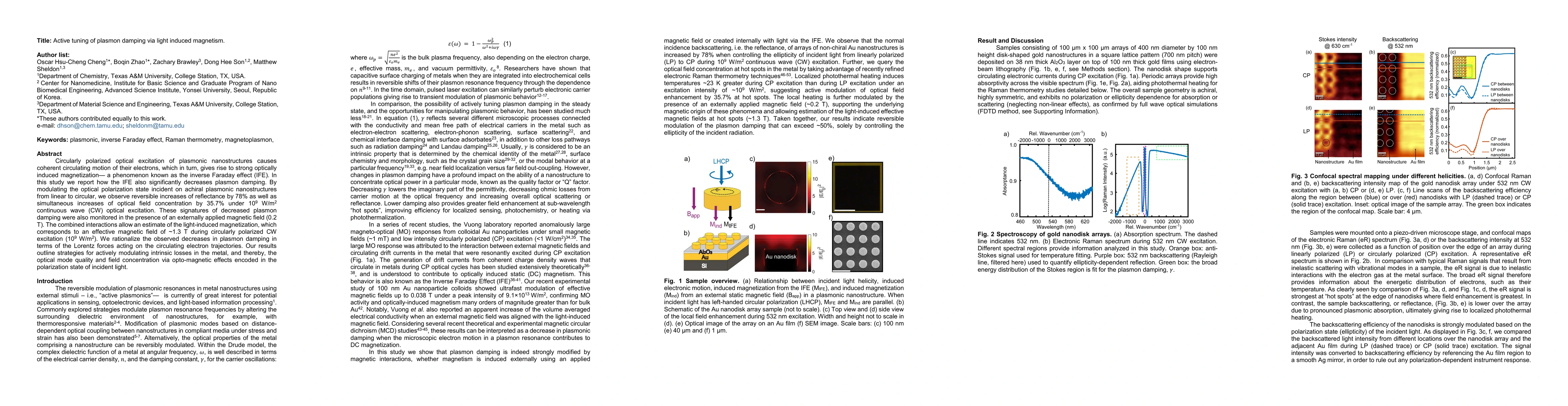 Thumbnail for Active tuning of plasmon damping via light induced magnetism
