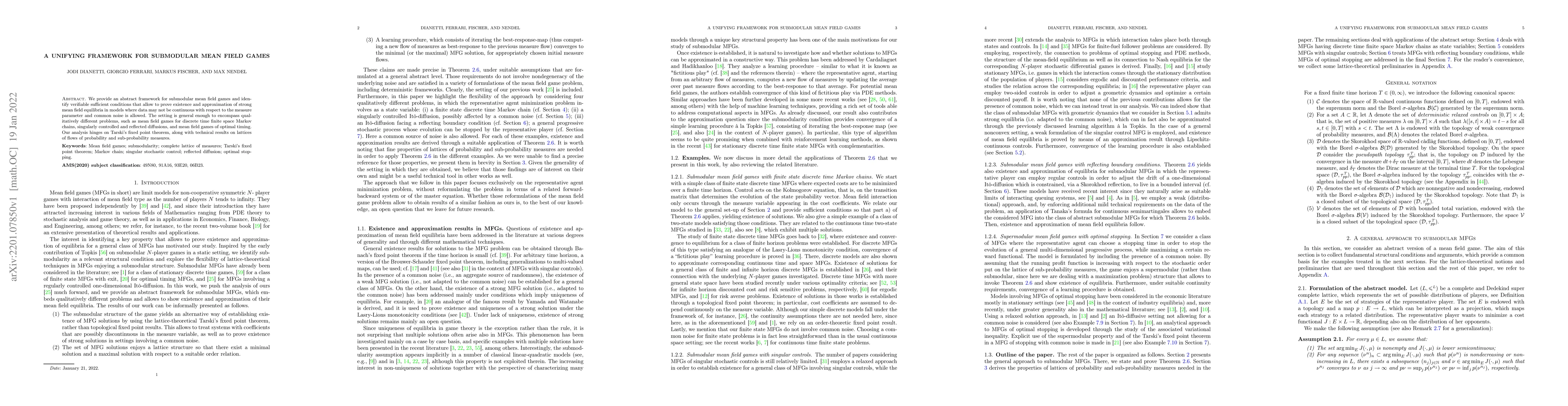 Thumbnail for A unifying framework for submodular mean field games