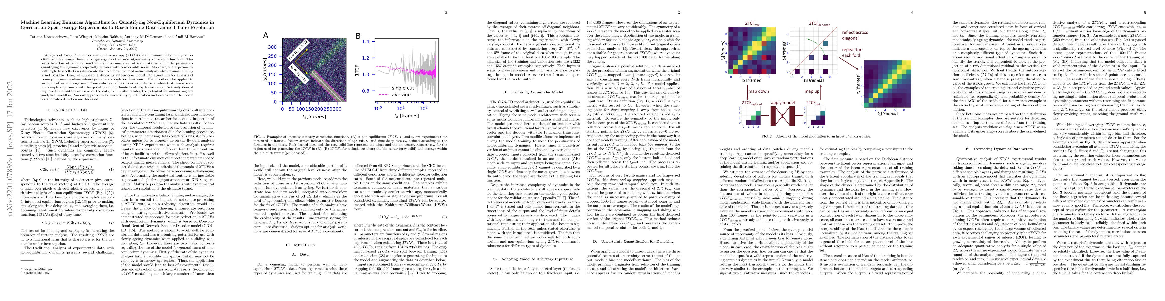 Thumbnail for Machine Learning Enhances Algorithms for Quantifying Non-Equilibrium
  Dynamics in Correlation Spectroscopy Experiments to Reach Frame-Rate-Limited
  Time Resolution