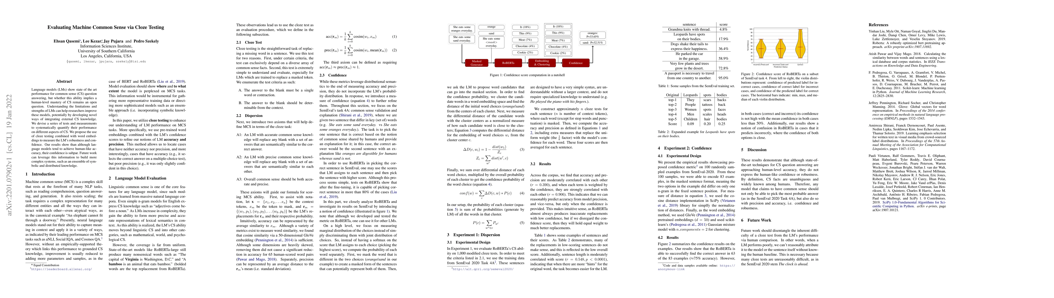 Thumbnail for Evaluating Machine Common Sense via Cloze Testing