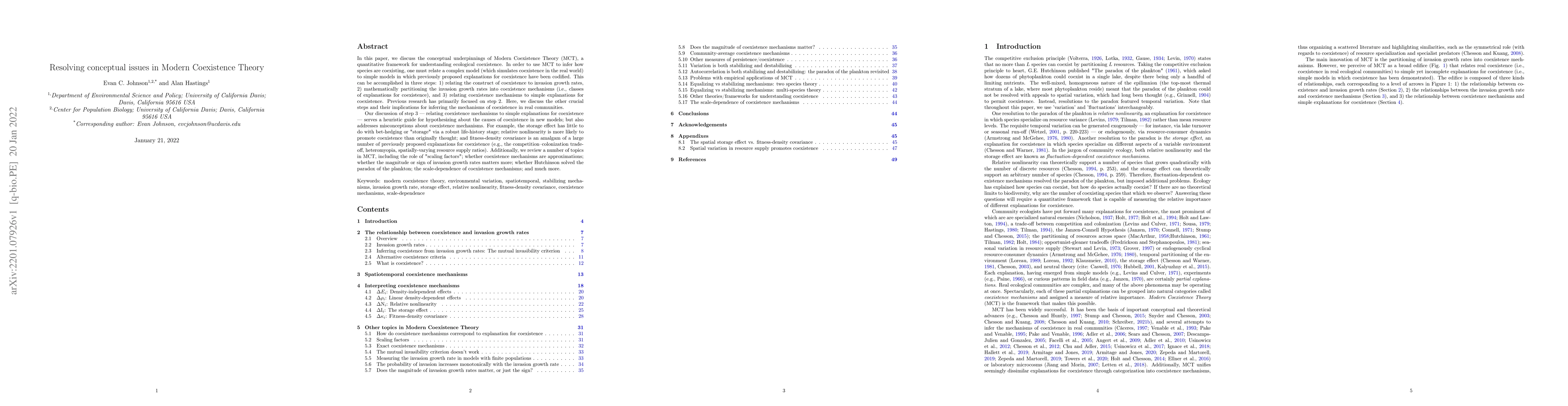 Thumbnail for Resolving conceptual issues in Modern Coexistence Theory