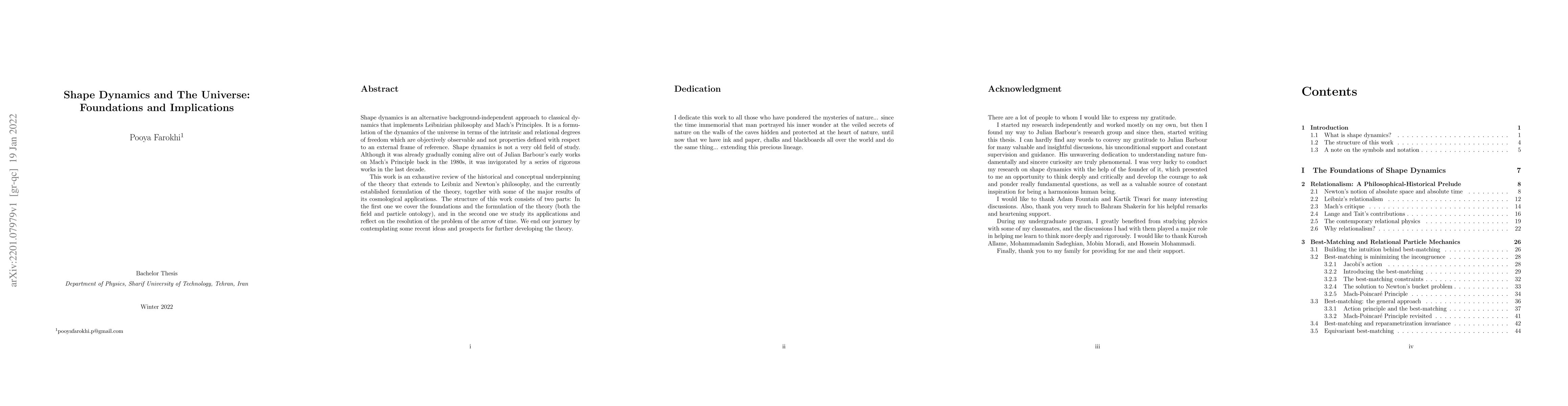 Thumbnail for Shape Dynamics and The Universe: Foundations and Implications
