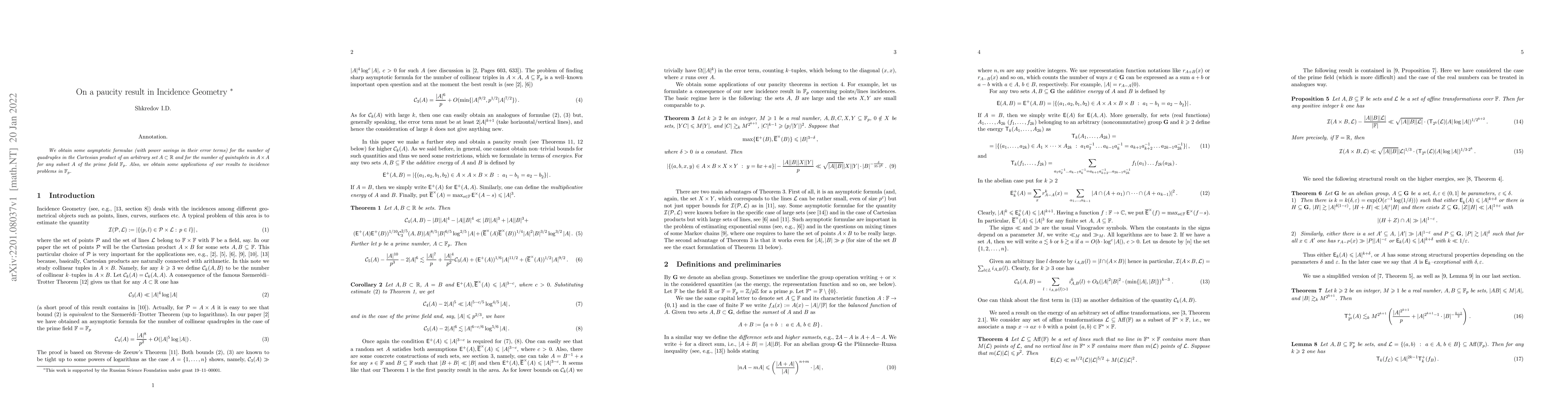 Thumbnail for On a paucity result in Incidence Geometry