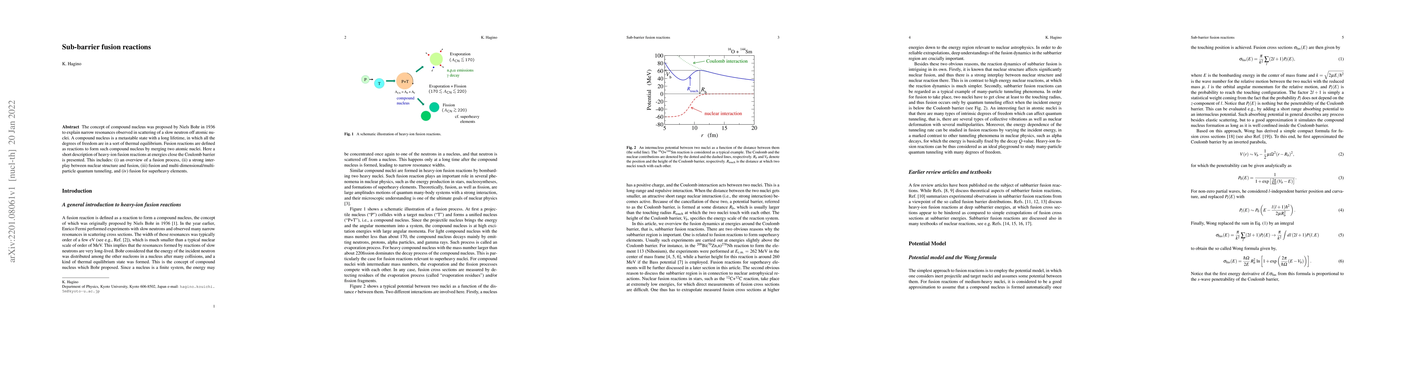 Thumbnail for Sub-barrier fusion reactions