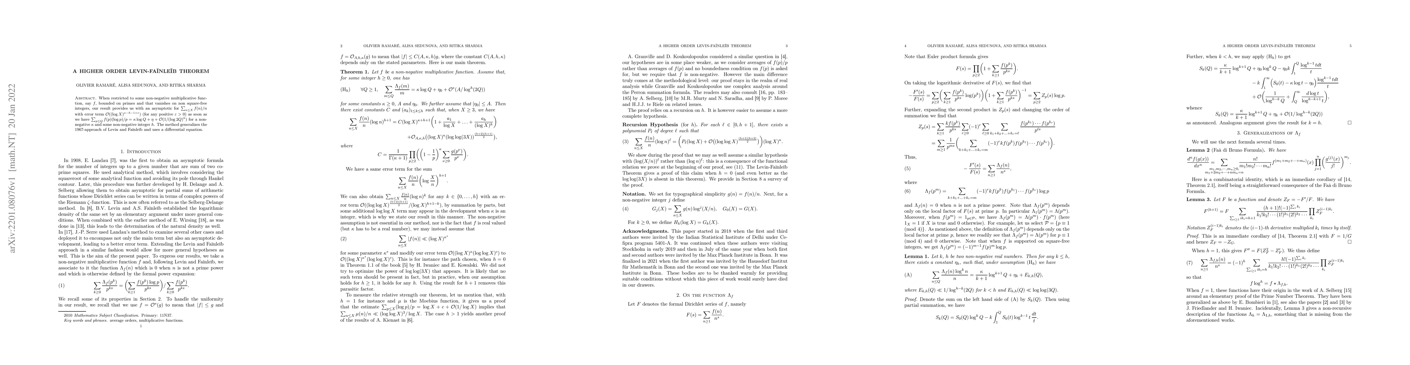 Thumbnail for A higher order Levin-Feinleib theorem