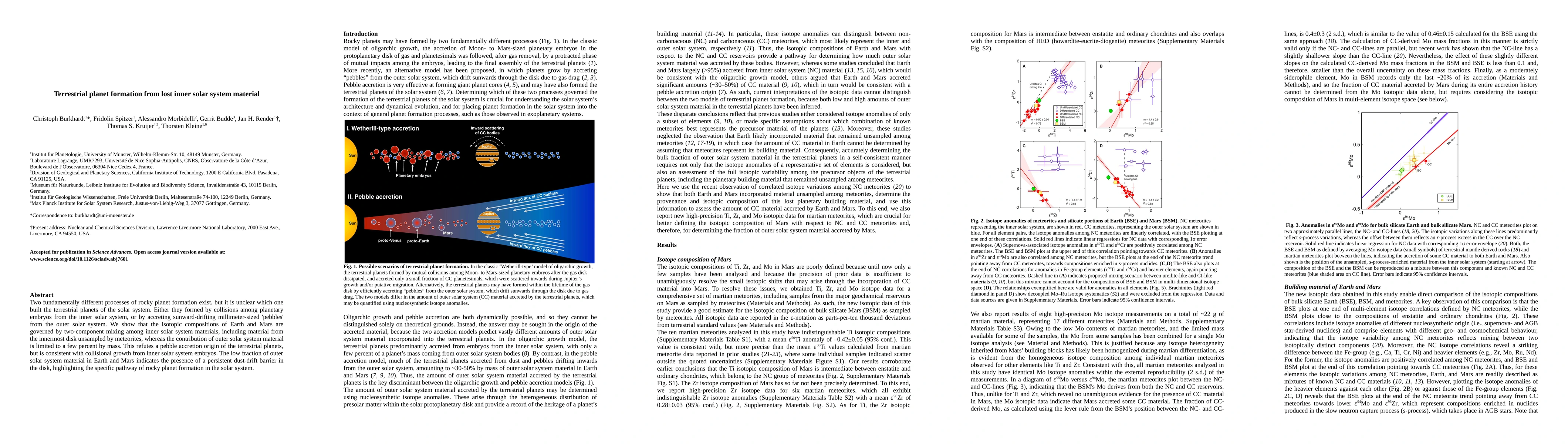 Thumbnail for Terrestrial planet formation from lost inner solar system material