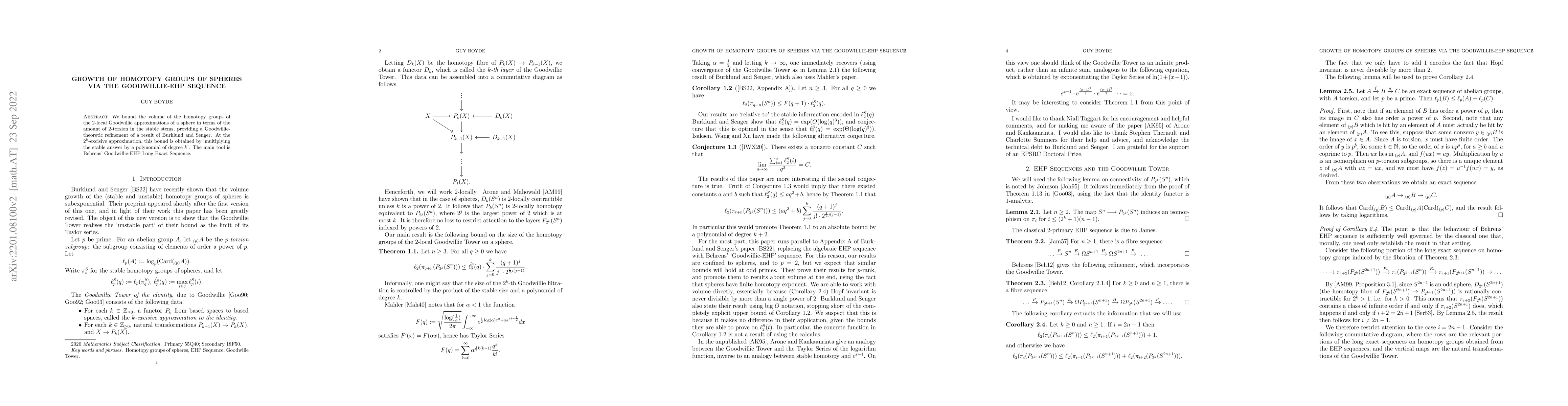 Thumbnail for Growth of homotopy groups of spheres via the Goodwillie-EHP Sequence