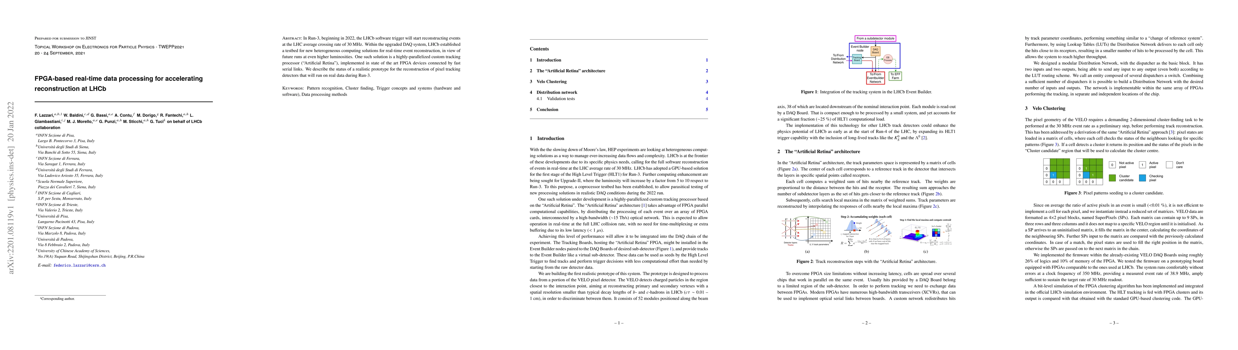Thumbnail for FPGA-based real-time data processing for accelerating reconstruction at
  LHCb