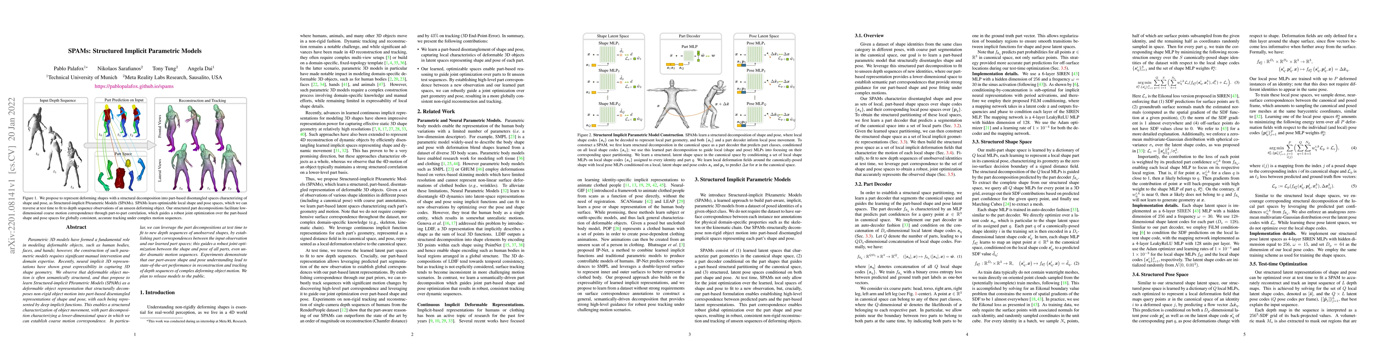 Thumbnail for SPAMs: Structured Implicit Parametric Models