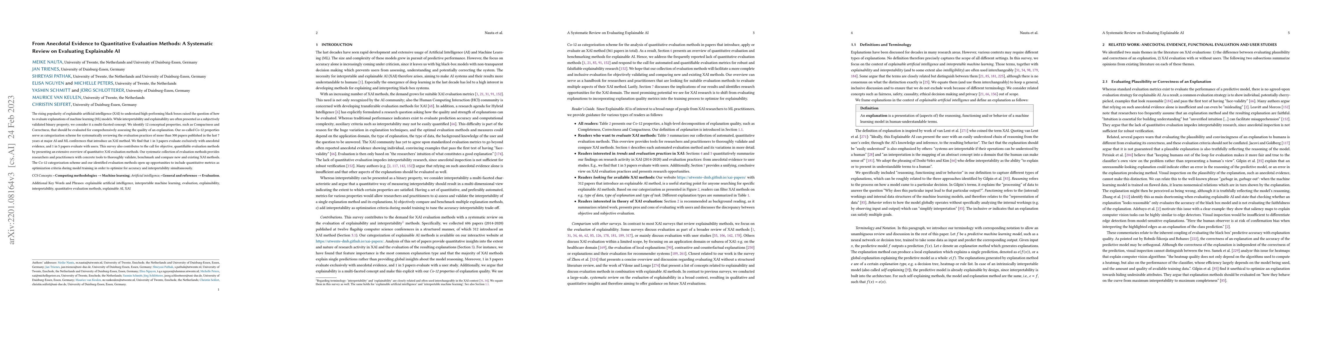 Thumbnail for From Anecdotal Evidence to Quantitative Evaluation Methods: A Systematic
  Review on Evaluating Explainable AI
