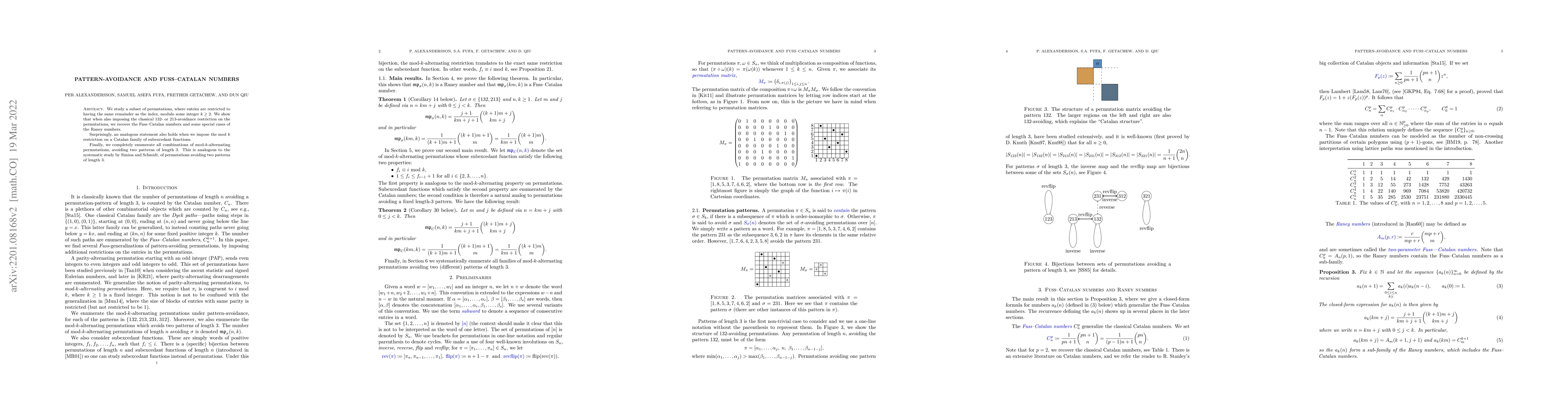 Thumbnail for Pattern-avoidance and Fuss-Catalan numbers