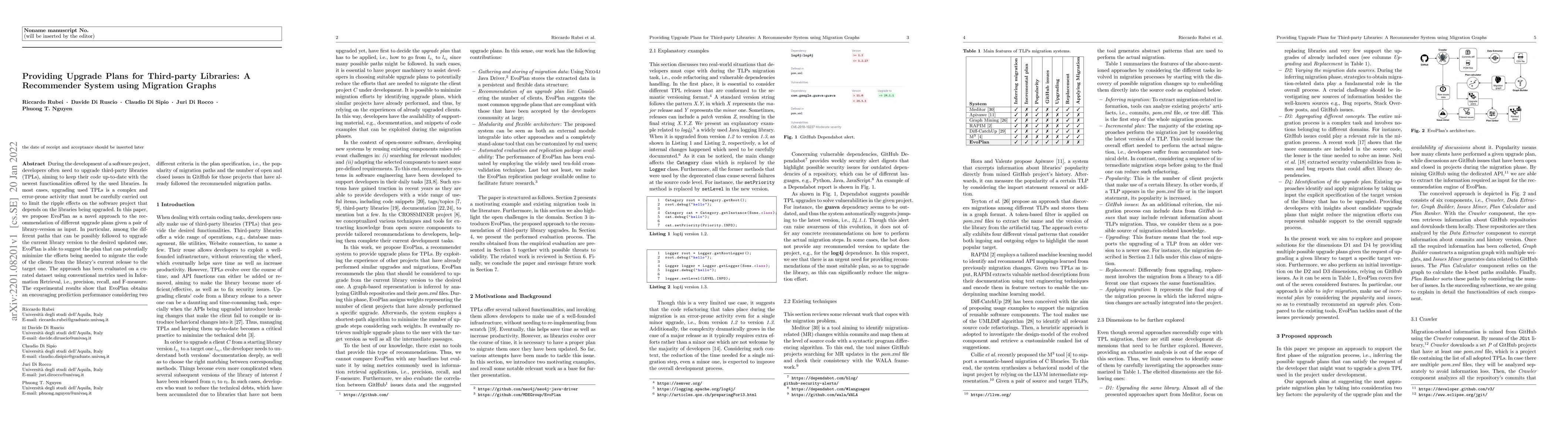 Thumbnail for Providing Upgrade Plans for Third-party Libraries: A Recommender System
  using Migration Graphs