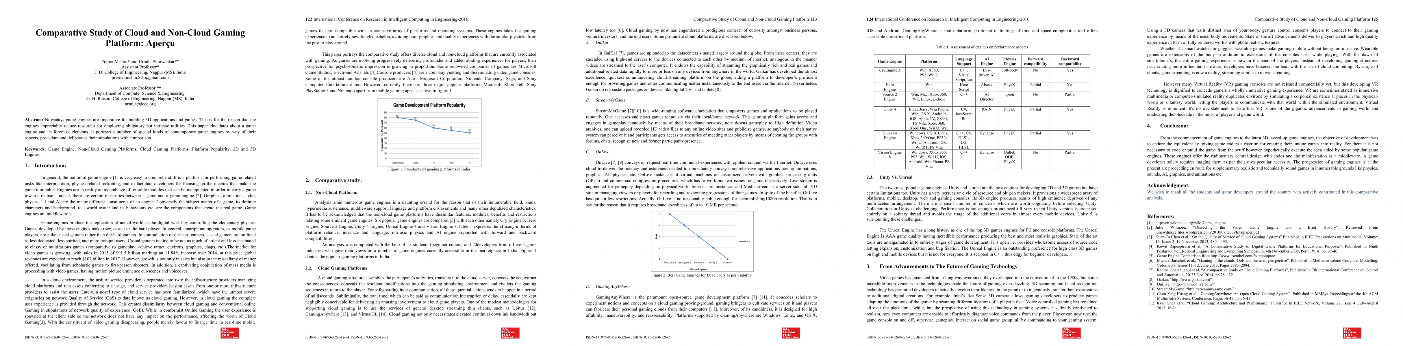 Thumbnail for Comparative Study of Cloud and Non-Cloud Gaming Platform: Apercu