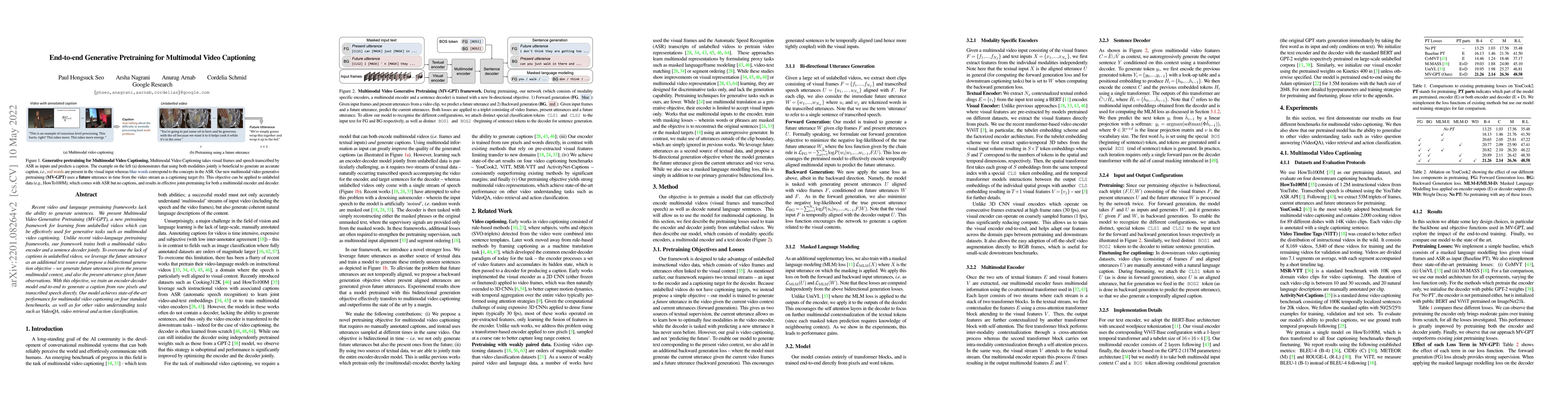 Thumbnail for End-to-end Generative Pretraining for Multimodal Video Captioning