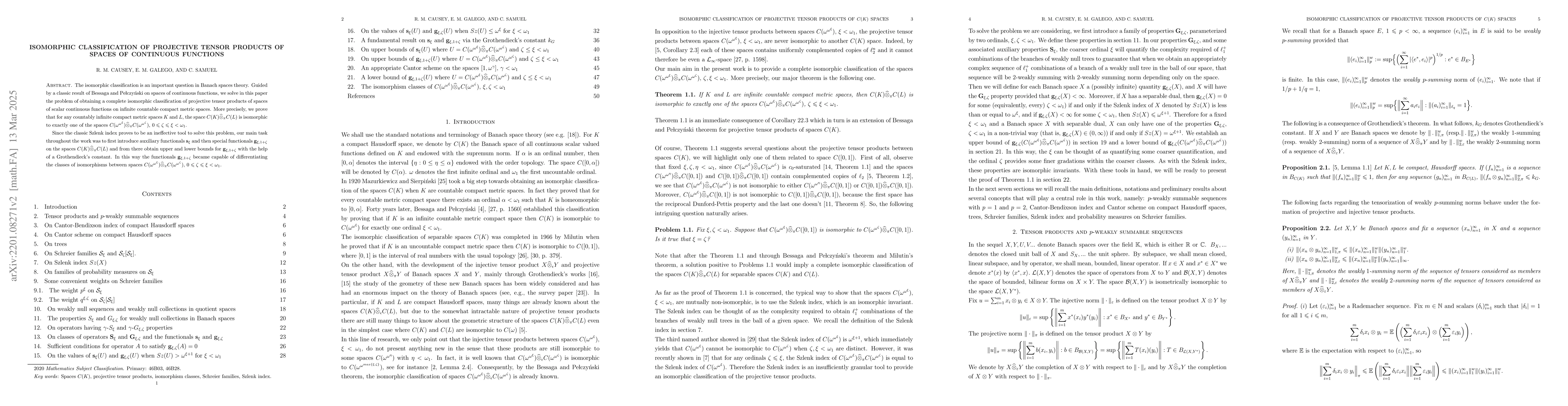 Thumbnail for Isomorphic classification of projective tensor products of spaces of
  continuous functions