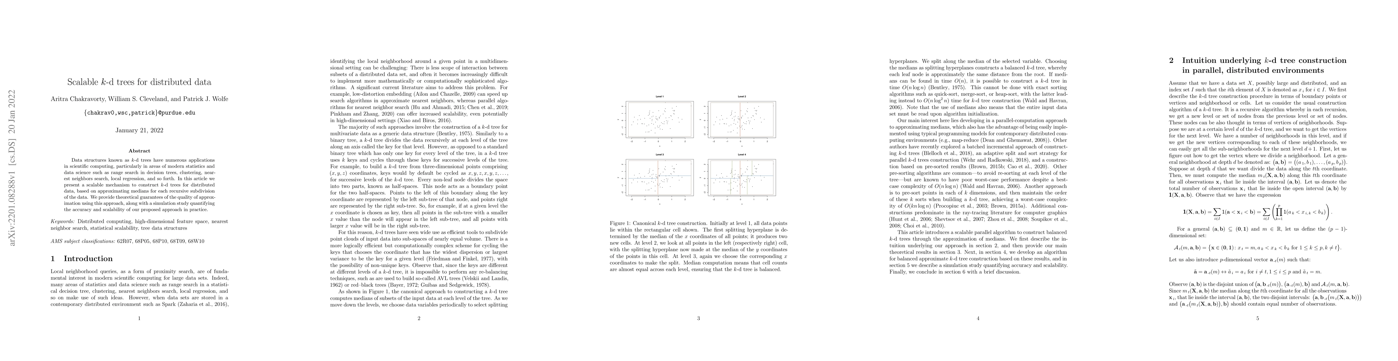 Thumbnail for Scalable $k$-d trees for distributed data