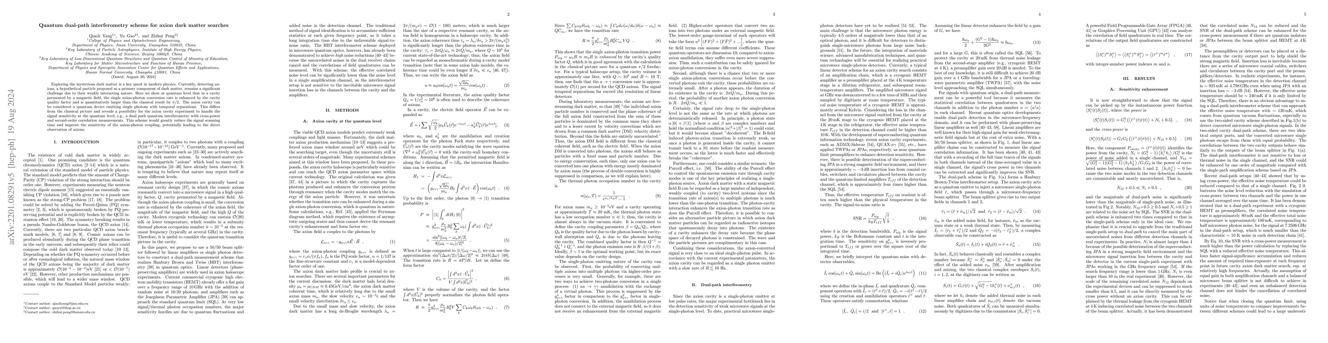 Thumbnail for Quantum dual-path interferometry scheme for axion dark matter searches
