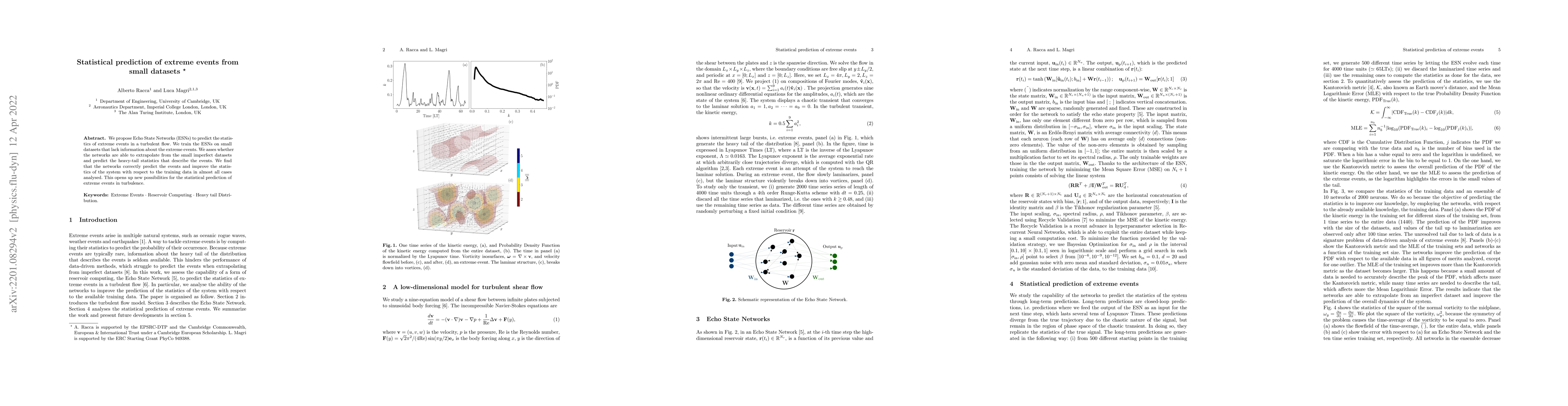 Thumbnail for Statistical prediction of extreme events from small datasets