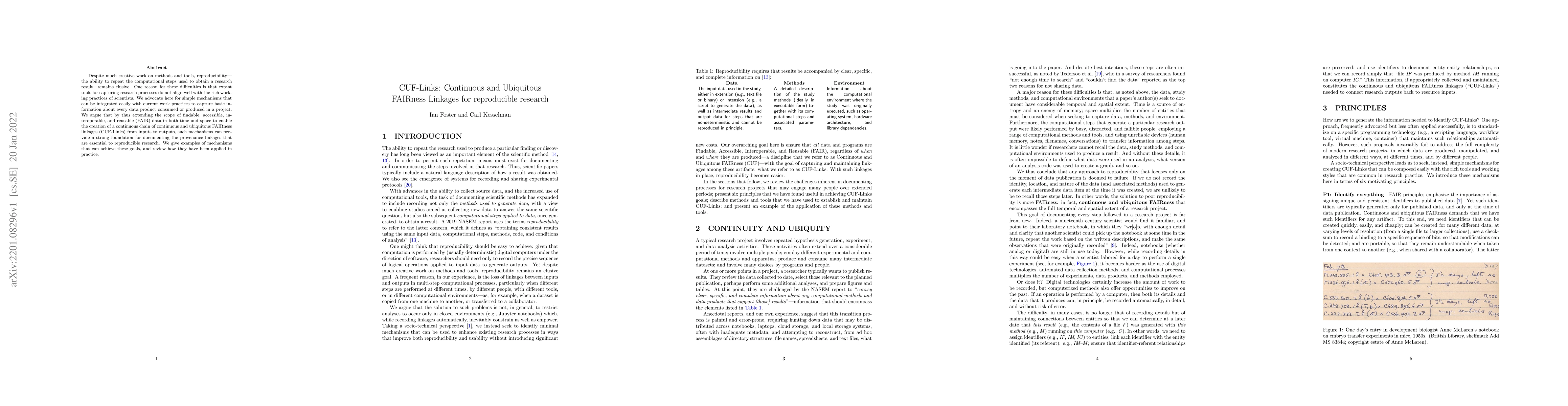 Thumbnail for CUF-Links: Continuous and Ubiquitous FAIRness Linkages for reproducible
  research
