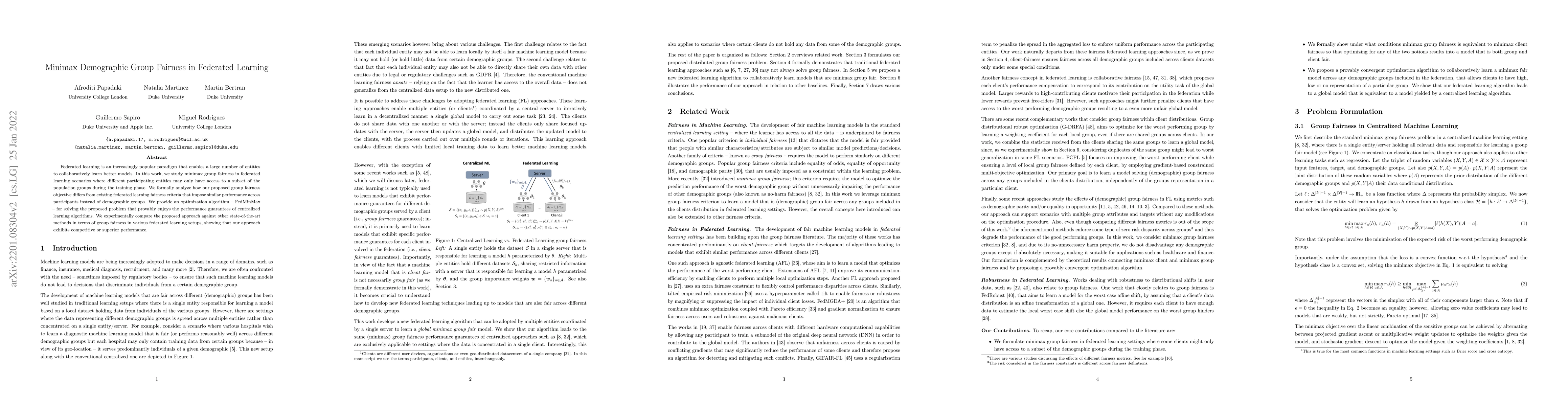 Thumbnail for Minimax Demographic Group Fairness in Federated Learning