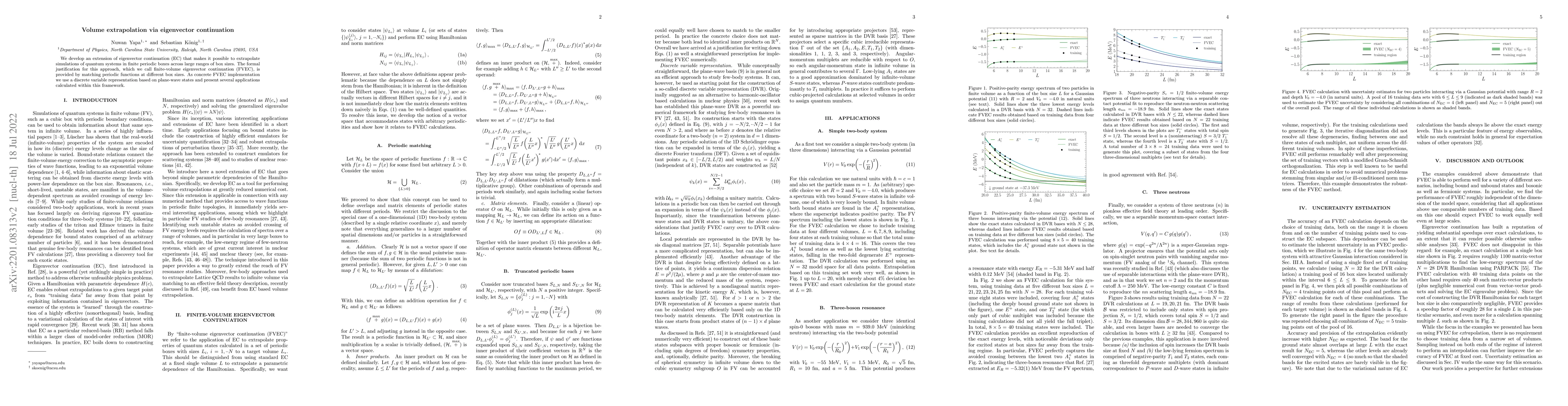 Thumbnail for Volume extrapolation via eigenvector continuation