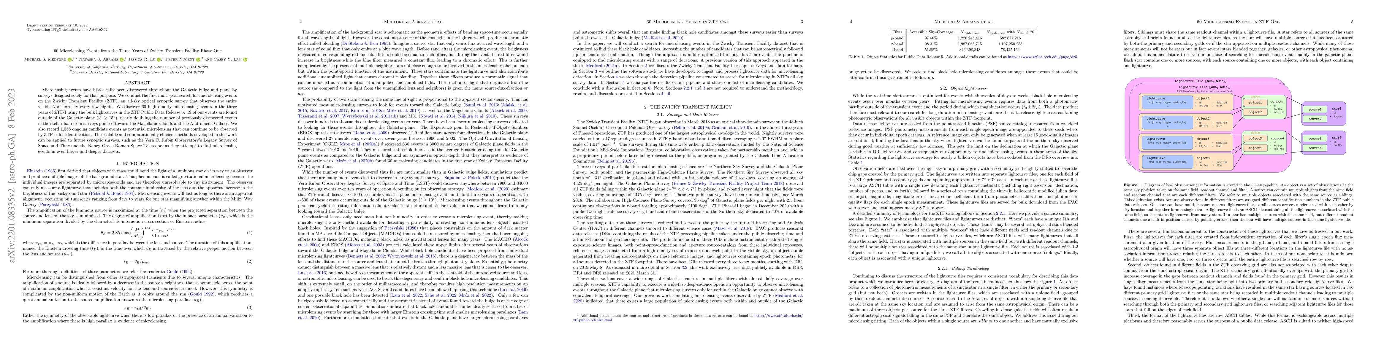 Thumbnail for 60 Microlensing Events from the Three Years of Zwicky Transient Facility
  Phase One