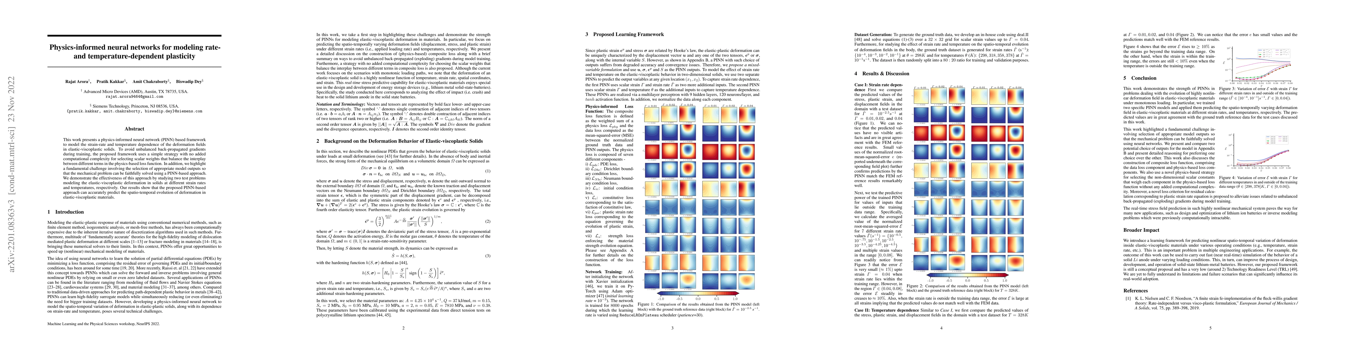 Thumbnail for Physics-informed neural networks for modeling rate- and
  temperature-dependent plasticity