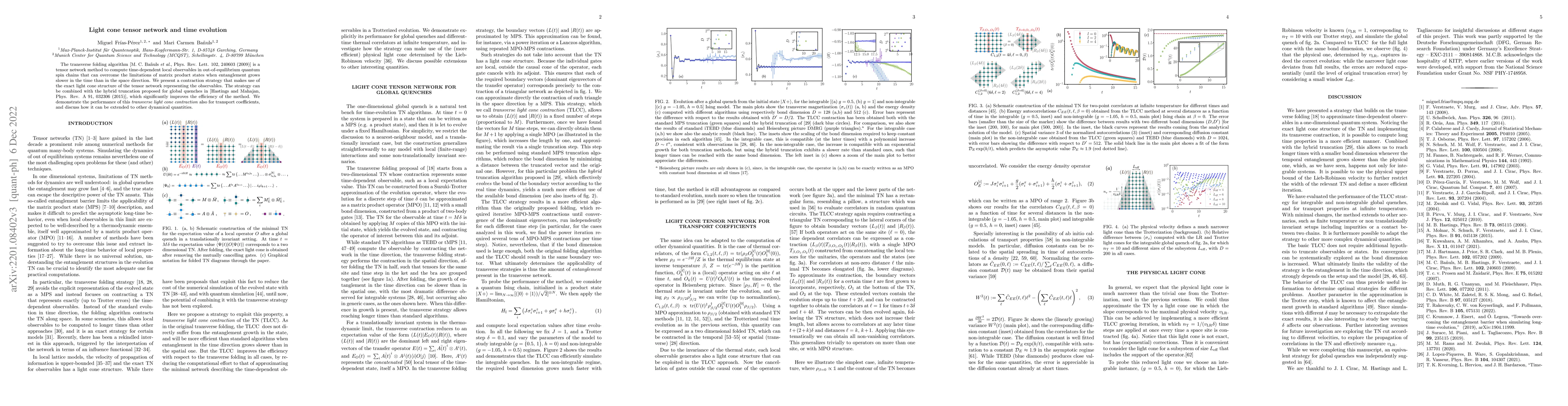 Thumbnail for Light cone tensor network and time evolution