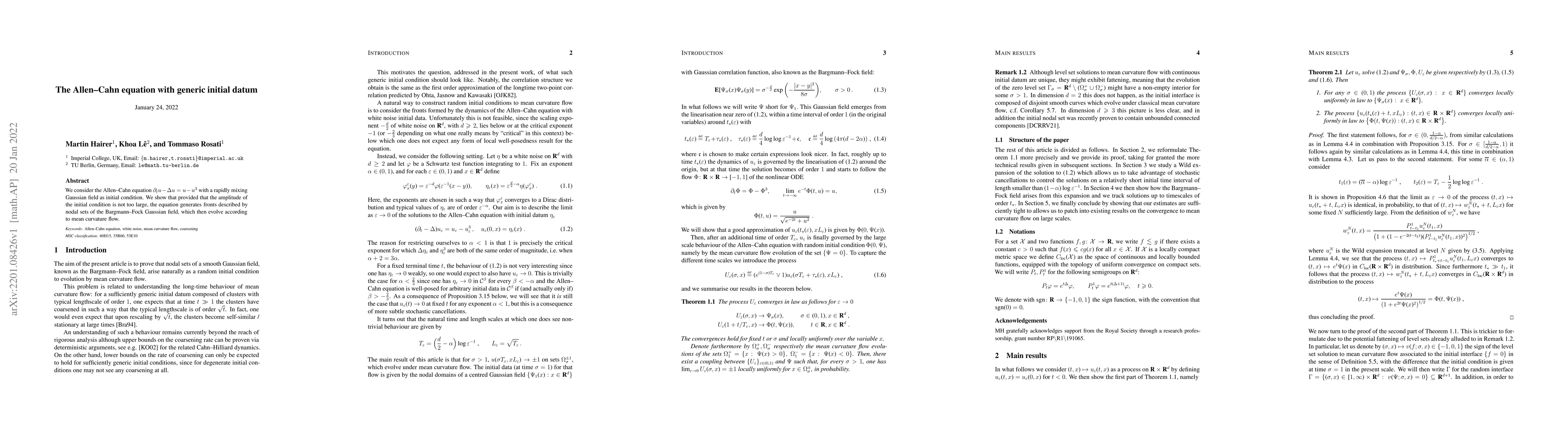 Thumbnail for The Allen-Cahn equation with generic initial datum